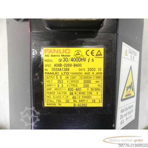 Control unit Fanuc A06B-0269-B400 SN: C03XA1389 mit A860-2000-T301 Pulsecoder