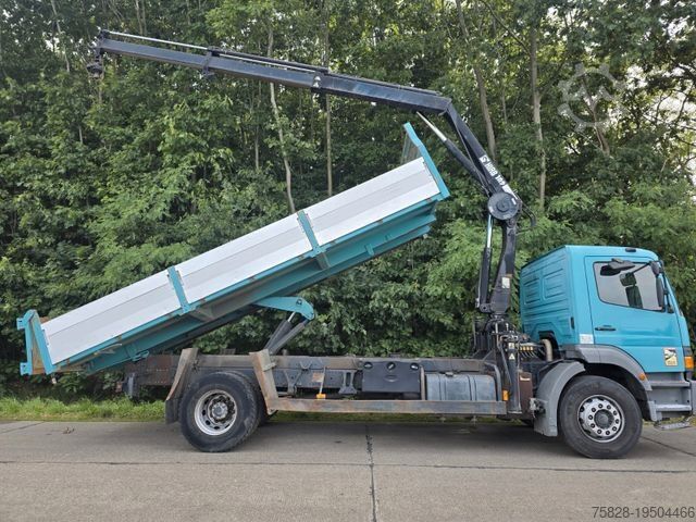 Tipper truck MERCEDES-BENZ Atego 1828 Kipper + Kran Hiab 102