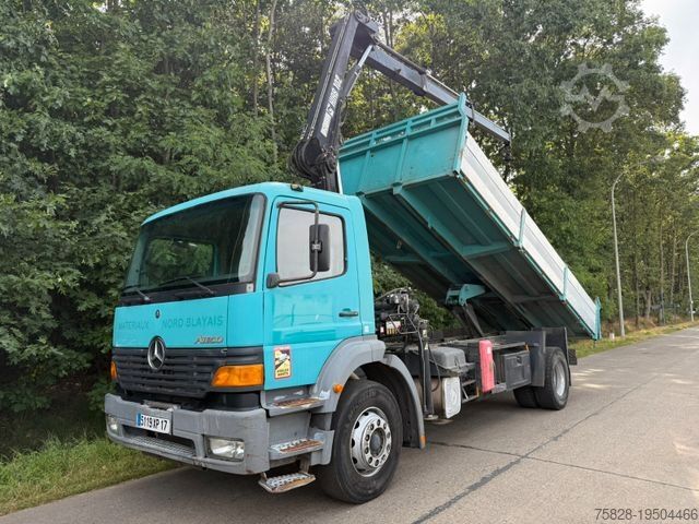 Kipper LKW MERCEDES-BENZ Atego 1828 Kipper + Kran Hiab 102
