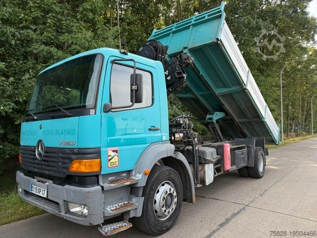 Kipper LKW MERCEDES-BENZ Atego 1828 Kipper + Kran Hiab 102