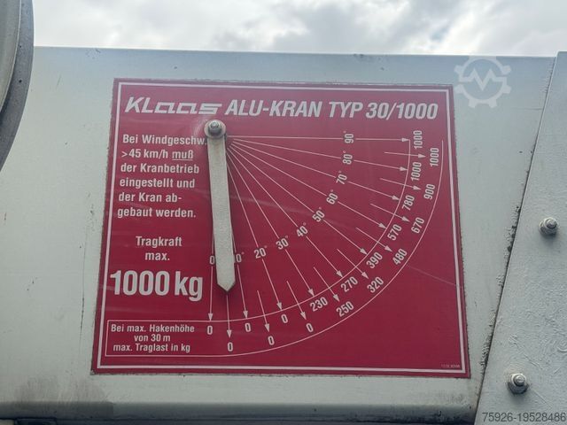 Truck-mounted crane van MAN 8.113 *Dachdeckerkran* Klaas* 32 Meter*
