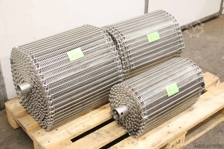 Förderbandgurt Gliedergurt Edelstahl 3 Rollen Costacurta VICO FLEX Breite 455 mm