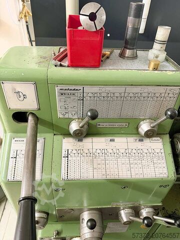 Leit- und Zugspindeldrehmaschine Weiler Matador