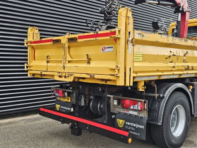 Tipper with crane MAN TGM 18.250 4x4 BB / CRANE + 3 SIDE TIPPER