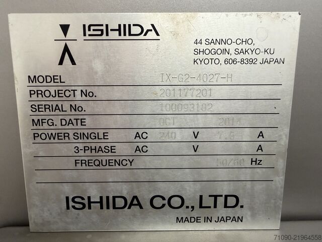 X-ray scanner Ishida IX-G2-4027-H