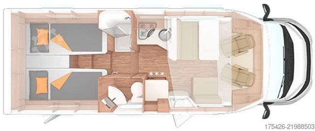 Semi-integrated camper WEINSBERG CaraSuite 700 ME *TV-SAT*Navi*CP-Plus*