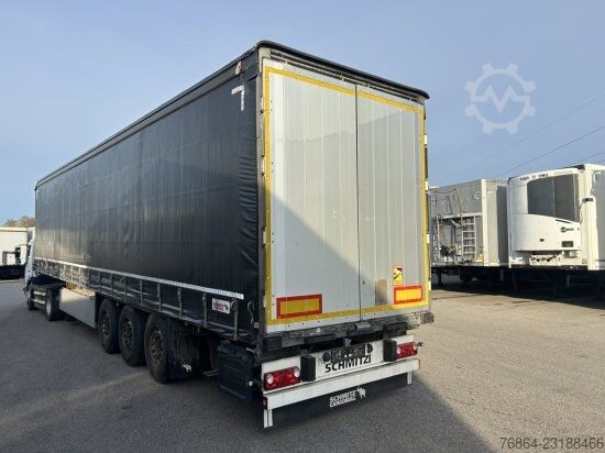 Open semitrailer with tarp SCHMITZ SCB S3T, VARIOS, LIFTACHSE,  EDSCHA-VERDECK