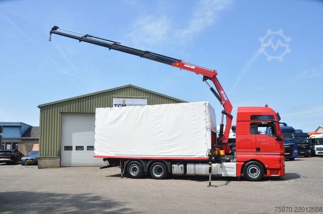 Crane truck MAN TGX 26.480 XXL 6X2 HMF 2620 CRANE + BDF BODY + ...