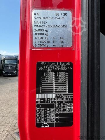 Crane truck MAN TGX 26.480 XXL 6X2 HMF 2620 CRANE + BDF BODY + ...