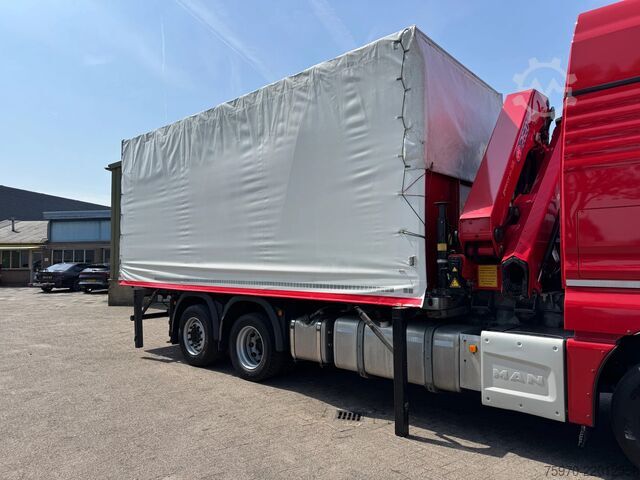 Crane truck MAN TGX 26.480 XXL 6X2 HMF 2620 CRANE + BDF BODY + ...