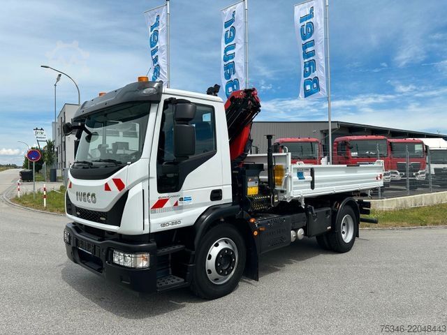 Three-sided tipper truck IVECO 120E280 Kipper/Kran/Palfinger/Funk/nur 32 tkm !