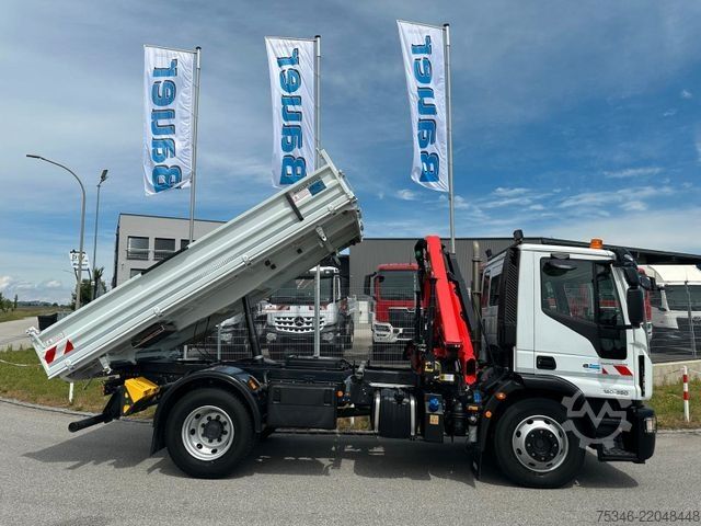 Tipper truck IVECO 120E280 Kipper/Kran/Palfinger/Funk/nur 32 tkm !
