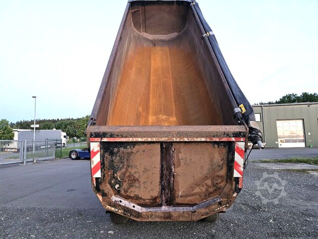 Tipper semitrailer CARNEHL 24 m CHKS/HH   Stahl  Kippmulde Plane Lift achse