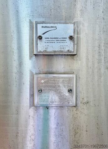 Edelstahltank – Flacher Boden – 51.300 L RURALINOX