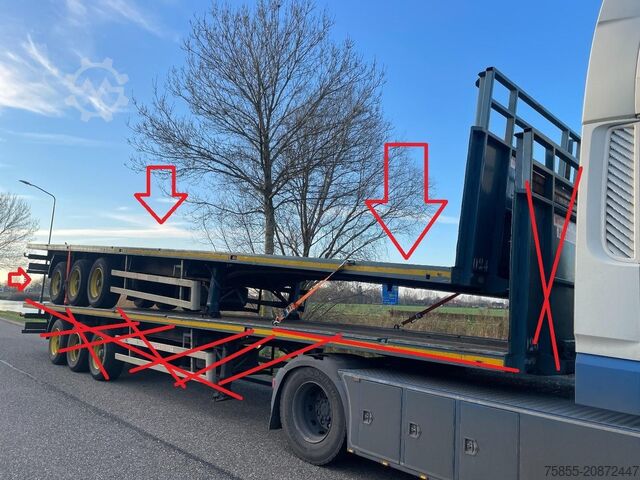 Plattformanhänger Haan OPL45 Heavy Duty / Rungen-Potholes /BPW / 2x Li...