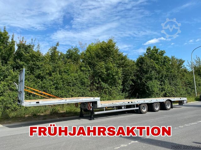 Low loader semitrailer Möslein ST 3-Plato 9,4  3 Achs Satteltieflader Plato 45 t GGfür Fertigteile, Baumaschinen oder Container