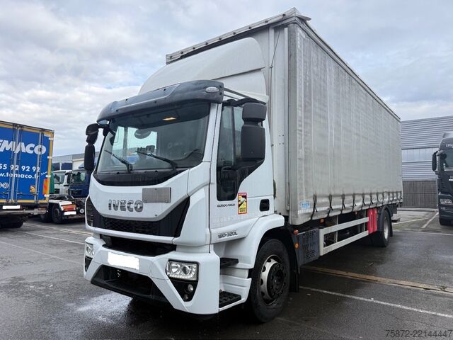 Flatbed truck with tarp Iveco EUROCARGO 190-320 19T TAULINER