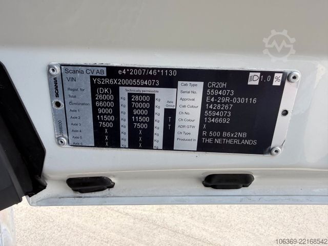 LKW mit Tankaufbau SCANIA R500 NGS 6x2 26 m3 Grain silo / Kompressor