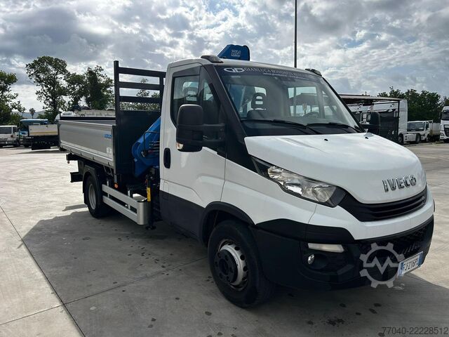 Kastenwagen mit Kipppritsche und Kran Iveco 60C18