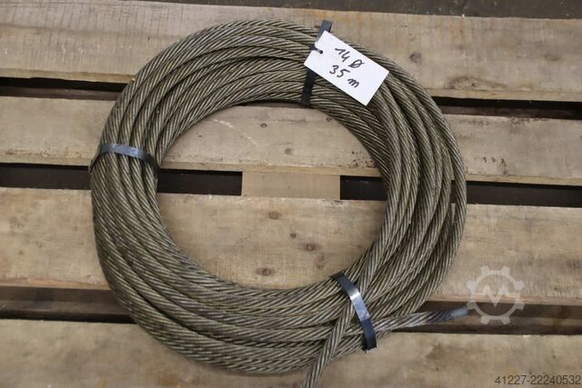 Crane rope Ø 14 mm 35 m Stahl Drallarm