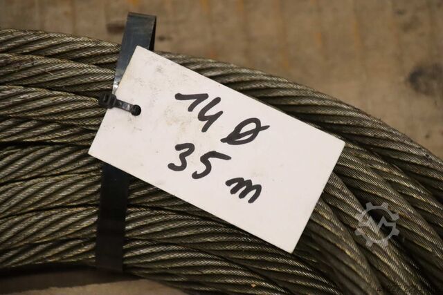 Crane rope Ø 14 mm 35 m Stahl Drallarm