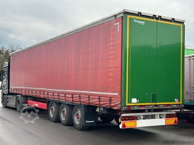 Auflieger mit Pritsche & Plane KRONE SD Curtainsider Edscha/Safety-Roof/ 2 Liftachsen