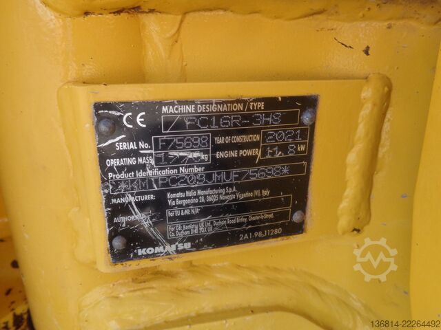 Mini excavator KOMATSU PC16R Powertilt + GL