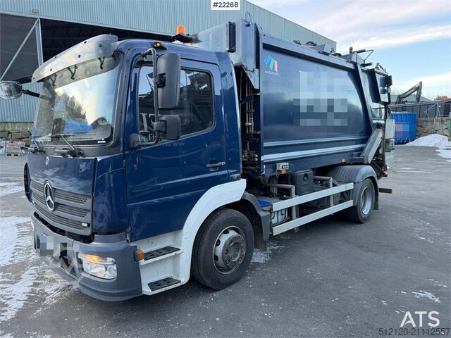 Garbage truck Mercedes-Benz Atego 1224, 2 compartment waste collection vehicle