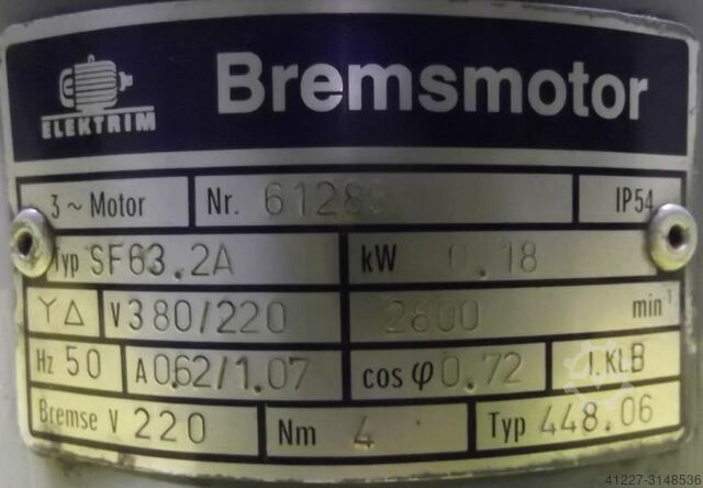 Electric motor 0.18 kW 2800 Rpm Elektrim SF63.2A