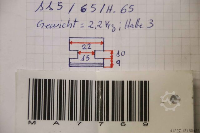 Wechselbacken Forkardt Breite 22 mm schrägverzahnt