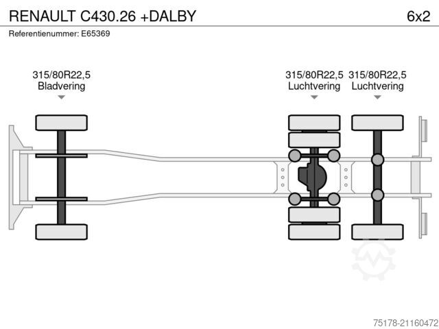 Hook arm system RENAULT C430.26 +DALBY