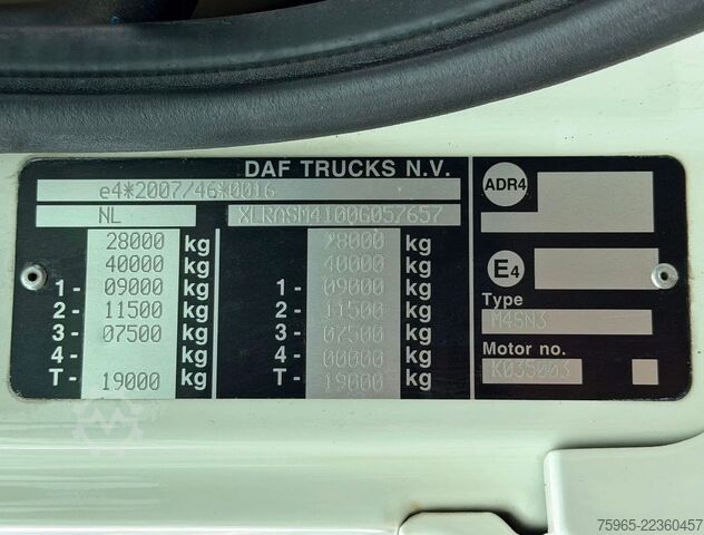 Box truck DAF CF 370 FAN HEIWO BAK DHOLLANDIA 3000 KG. ACHTERS