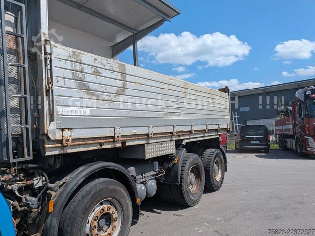 Three-sided tipper truck MERCEDES-BENZ Actros 4143 / V6 / Blatt - Blatt / Retarder