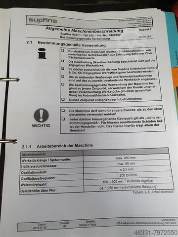 Super Finishing Machine SUPFINA 622/1
