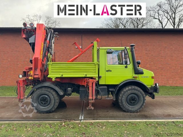 Autokran UNIMOG U 1650 PK 10500 Kran 15 m max. 3,9 t Seilwinde