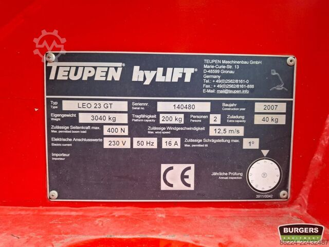 Spider aerial platform Teupen Leo 23 GT