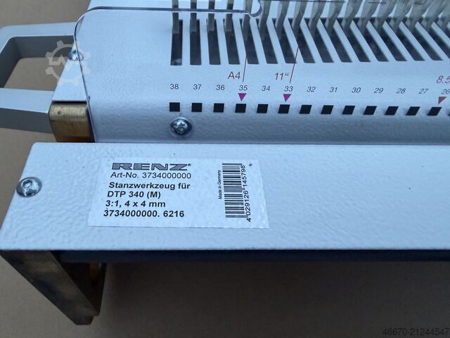 Elektrische Stanzmaschine mit Zubehör Renz DTP 340 M