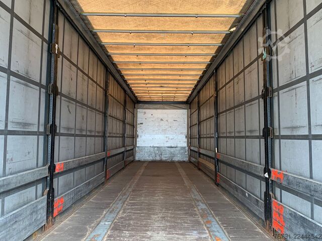 Open semitrailer with tarp SCHWARZMÜLLER Standard_ SAF_ LASI Code XL_ 1. Hand_Reifen 80%
