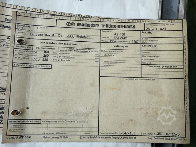 Mehrspindler Gildemeister AS 100