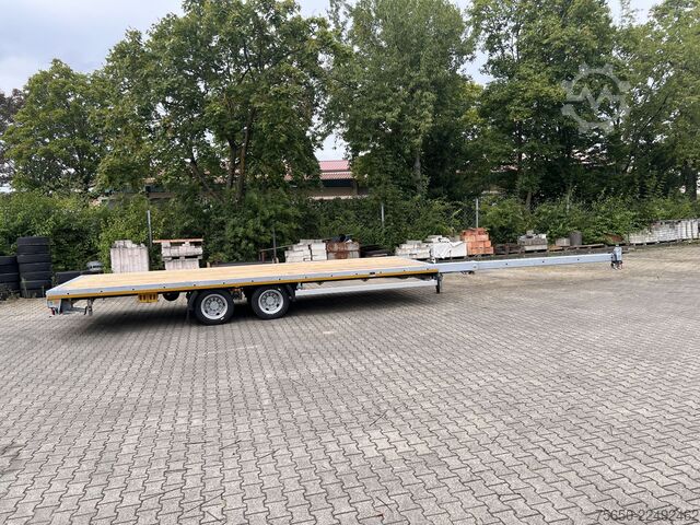 Open trailer Möslein THT 14-G 7,20 ausziehbar  13,9 t Tandemanhänger- Tieflader, ausziehbar
