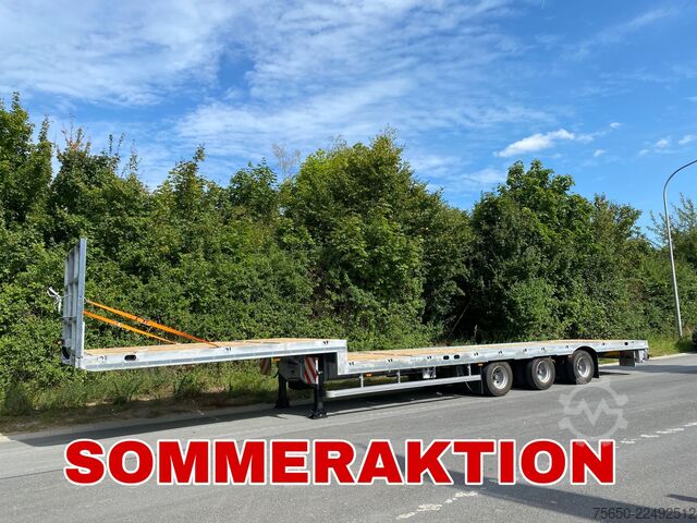 Auflieger mit offener Pritsche Möslein ST 3-Plato 9,4  3 Achs Satteltieflader Plato 45 t GGfür Fertigteile, Baumaschinen oder Container