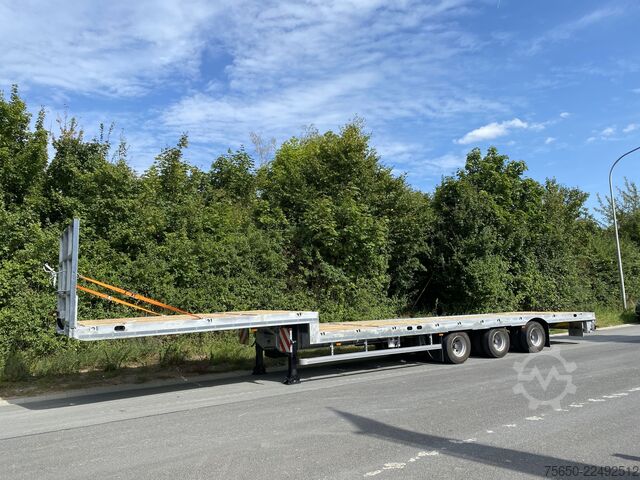 Auflieger mit offener Pritsche Möslein ST 3-Plato 9,4  3 Achs Satteltieflader Plato 45 t GGfür Fertigteile, Baumaschinen oder Container