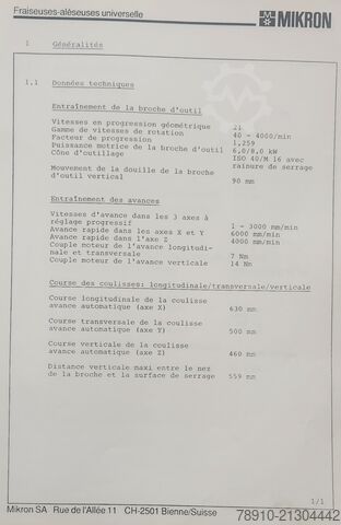 5-Achs CNC-Fräsmaschine Mikron Mikron WF 41 C