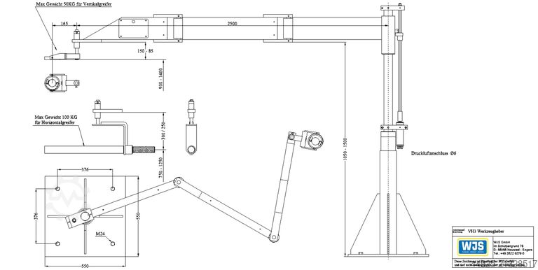 Werkzeugheber für Messerköpfe und Fräser WJS nicht Waco, Weinig VH3
