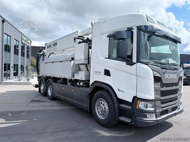 Vacuum tank truck SCANIA G420 B6x2*4NB Bucher FlexLine CM100