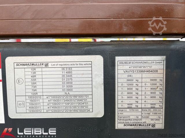 Open semitrailer SCHWARZMÜLLER S1*Holzrungen & Plattform*Liftachse*SAF-Achsen*