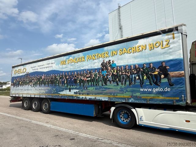 Open semitrailer with tarp KÖGEL SN24 Pritsche+Schiebeplane/3-Achsen/Standard