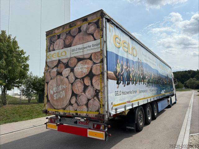 Open semitrailer with tarp KÖGEL SN24 Pritsche+Schiebeplane/3-Achsen/Standard