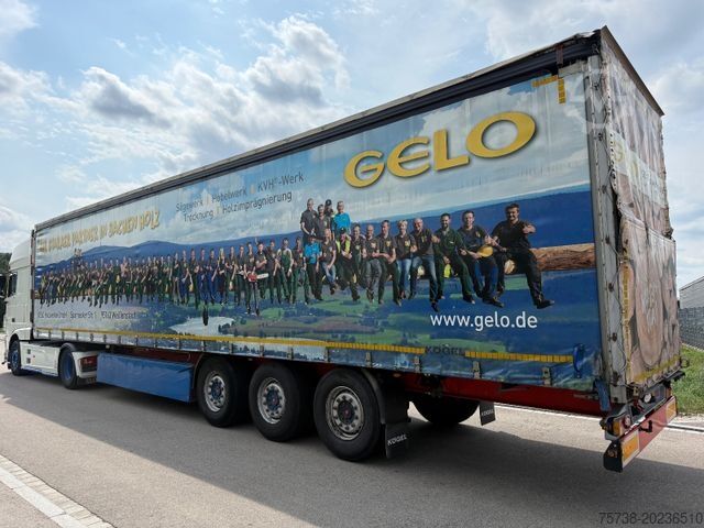 Open semitrailer with tarp KÖGEL SN24 Pritsche+Schiebeplane/3-Achsen/Standard