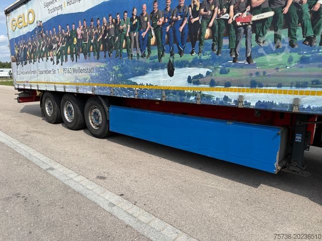Open semitrailer with tarp KÖGEL SN24 Pritsche+Schiebeplane/3-Achsen/Standard